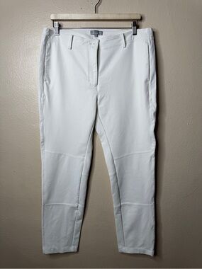 Anatomie Pants Women's Large White Stretch Travel Career Ankle